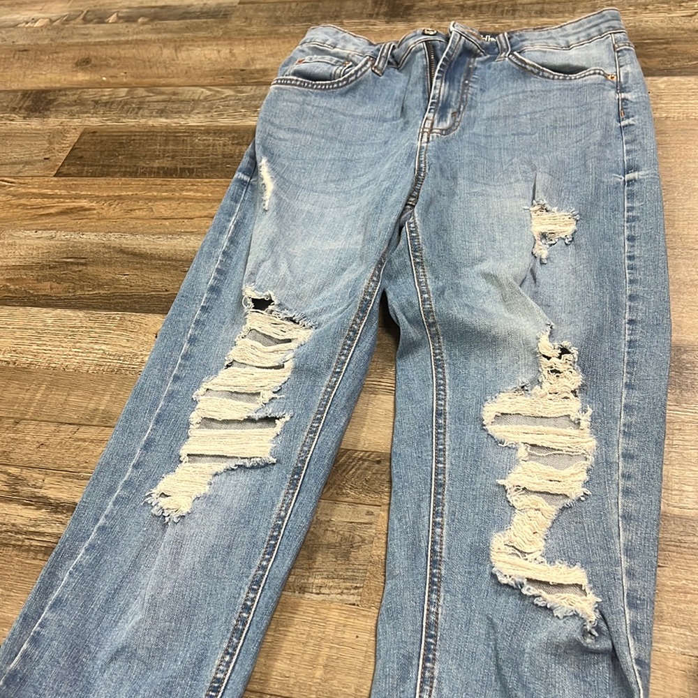 Target mom jeans with ripps
